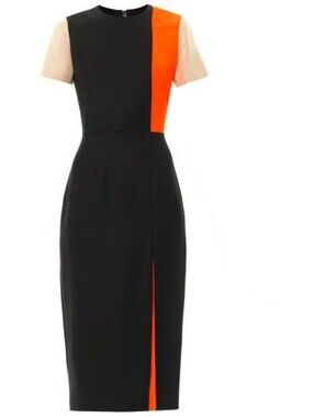 Roksanda Ilincic Darsham Colorblock Sheath Dress Sz 10